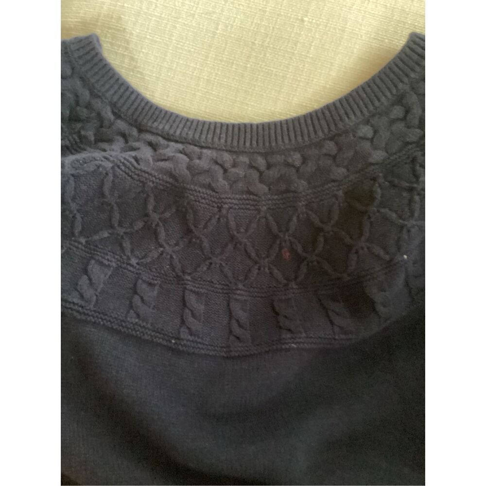 NEW Talbots Soft Cable Knit Pullover Sweater Sz 2XL Navy Fair Isle - Picture 9 of 9